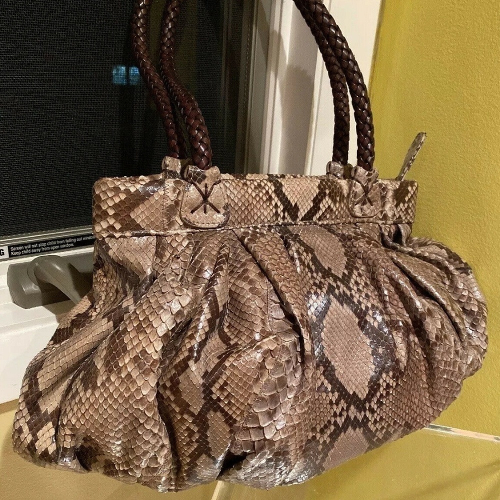 Carlos Falchi Fatto a Mano Genuine Snakeskin Bag